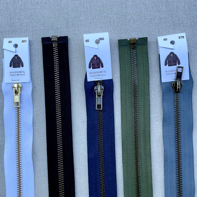 Separating Jacket Zipper - Metal Teeth - 60 cm - Various Colors