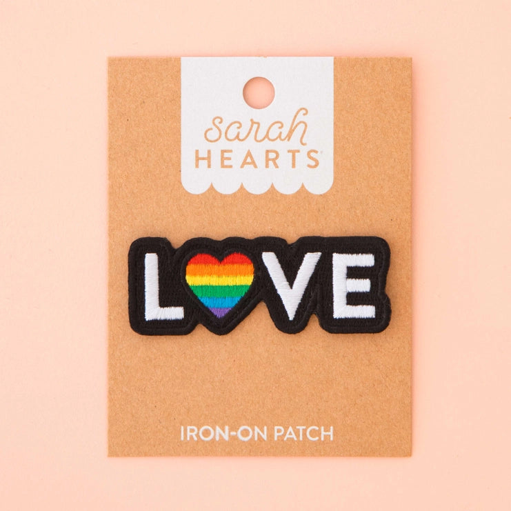 Sarah Hearts - Love Pride Heart Iron-On Patch