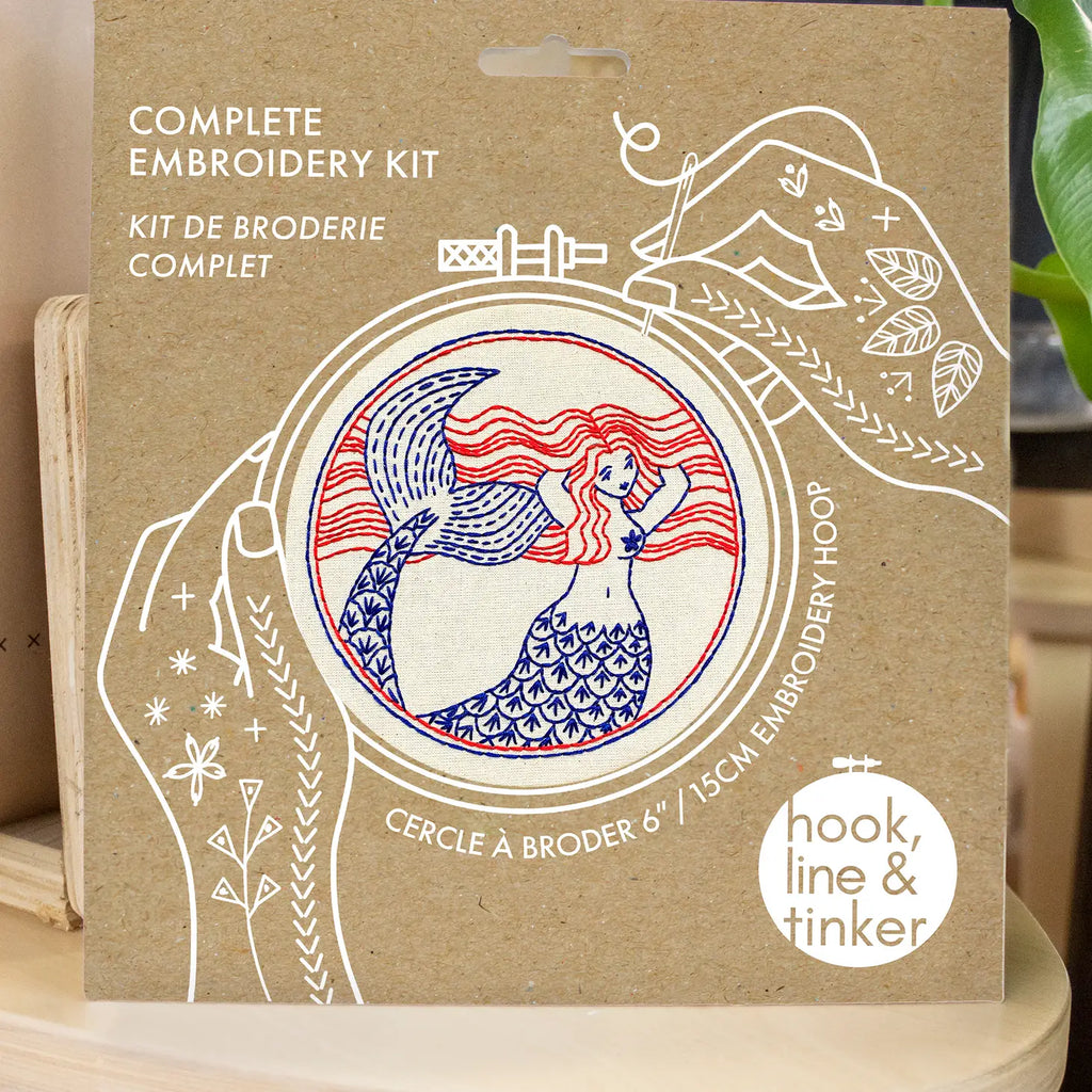 Hook, Line & Tinker - Embroidery Kit - Mermaid