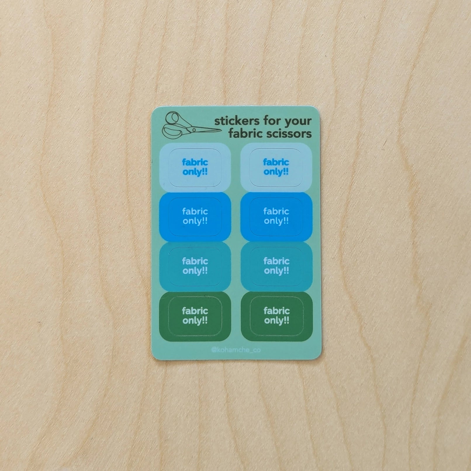 Kohamche - Stickers to Protect Your Fabric Shears