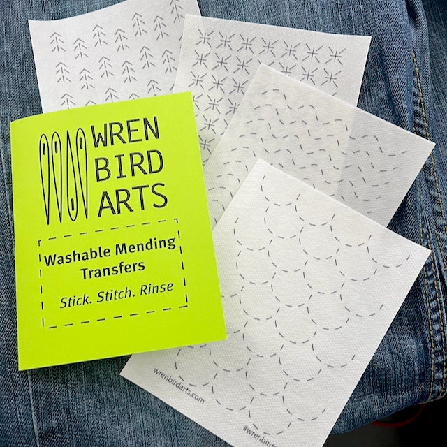 Wren Bird Arts - Washable Mending Transfers for Visible Mending - Various