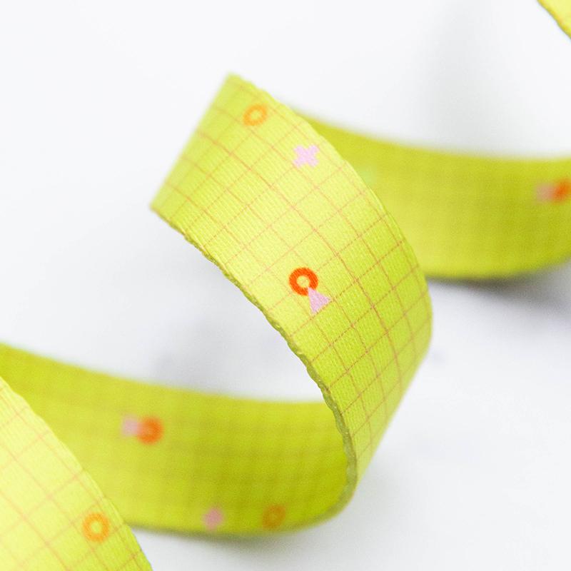 Ruby Star Society - 1" Webbing - Power Gridra - Neon Yellow