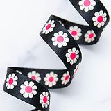 Ruby Star Society - 1" Webbing - Daisy - Hot Pink