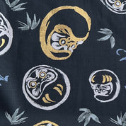 Hokkoh - Cotton Dobby - Metallic Wagara on Black