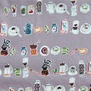 Hokkoh - Cotton Lawn - Coffee Paraphernalia - Lilac
