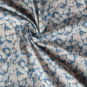 Hokkoh - Cotton Lawn - Busy Animal Kitchen - Blue