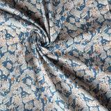 Hokkoh - Cotton Lawn - Busy Animal Kitchen - Blue