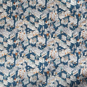 Hokkoh - Cotton Lawn - Busy Animal Kitchen - Blue