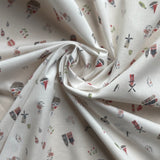 Hokkoh - Cotton Lawn - Building and Balloon Scatter - Ivory