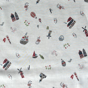 Hokkoh - Cotton Lawn - Building and Balloon Scatter - Ivory