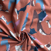 Hokkoh - Linen/Cotton Sheeting - Abstract Color Shapes - Burnt Orange