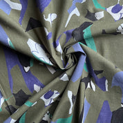 Hokkoh - Linen/Cotton Sheeting - Abstract Color Shapes - Olive Green