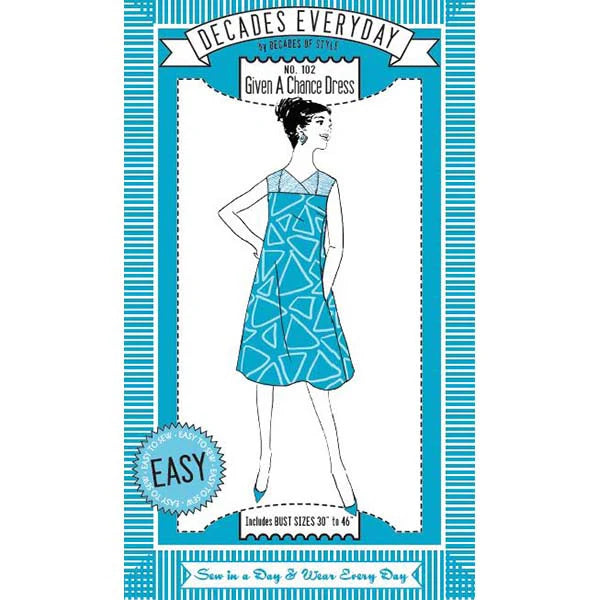 Decades of Style - Decades Everyday - #102 Given a Chance Dress - PDF and Printed Pattern