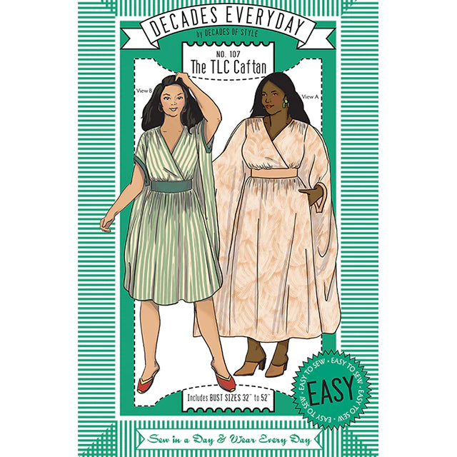 Decades of Style - Decades Everyday - #107 TLC Caftan - PDF and Printed Pattern