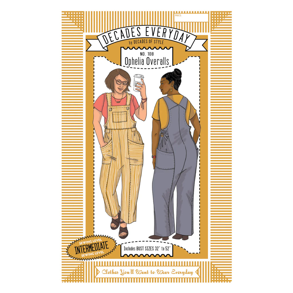 Decades of Style - Decades Everyday - #108 Ophelia Overalls - PDF and Printed Pattern