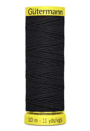 Gutermann Elastic Thread - 11 yard - Black - Shirring Elastic
