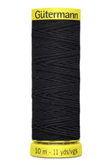 Gutermann Elastic Thread - 11 yard - Black - Shirring Elastic