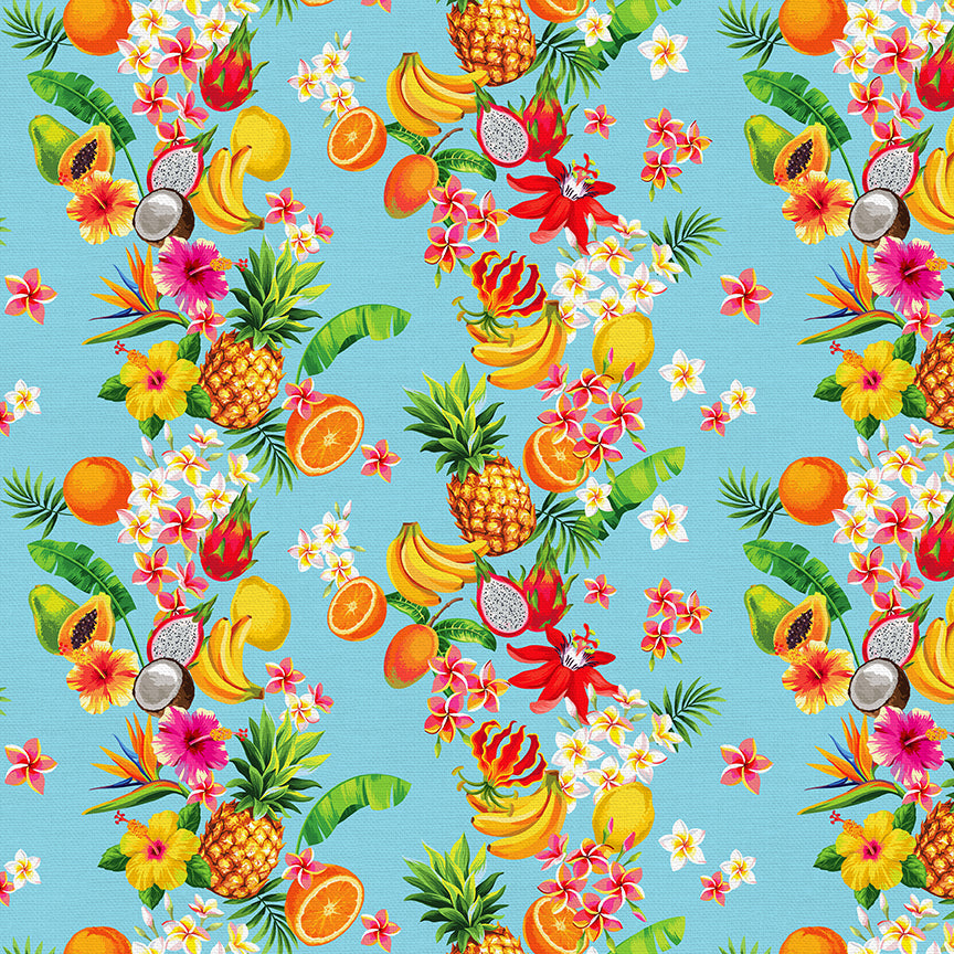 Paintbrush Studio - Tropicana - Tropical Stripes - Baby Blue