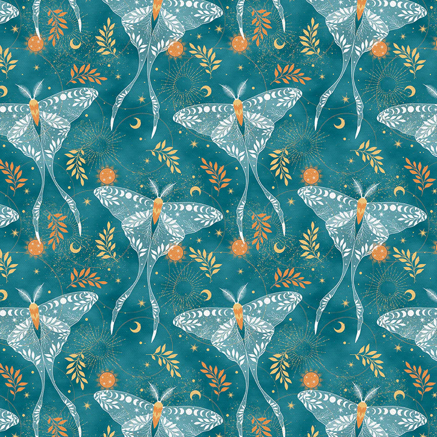 Paintbrush Studio - Magical Night - Luna Moth - Teal