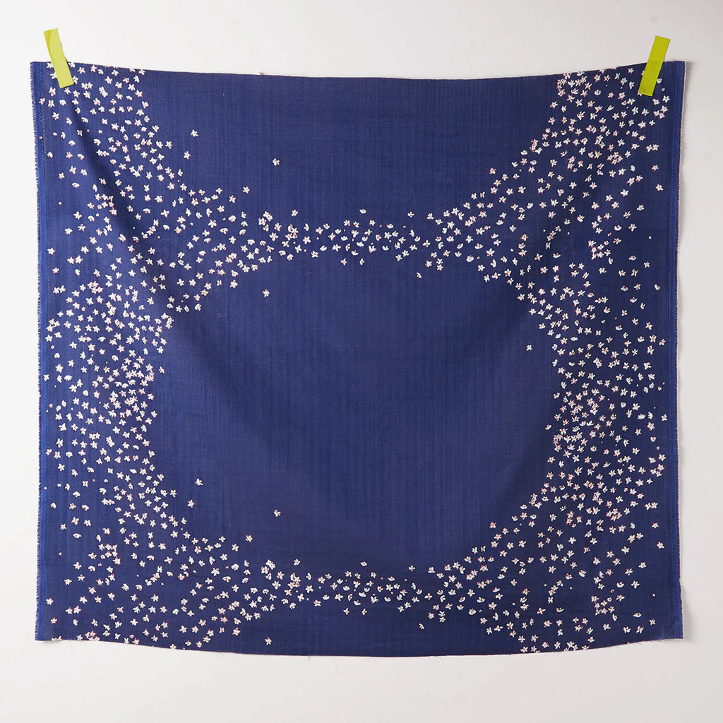 Nani Iro - Organic Cotton Double Gauze - Edelweiss - Navy