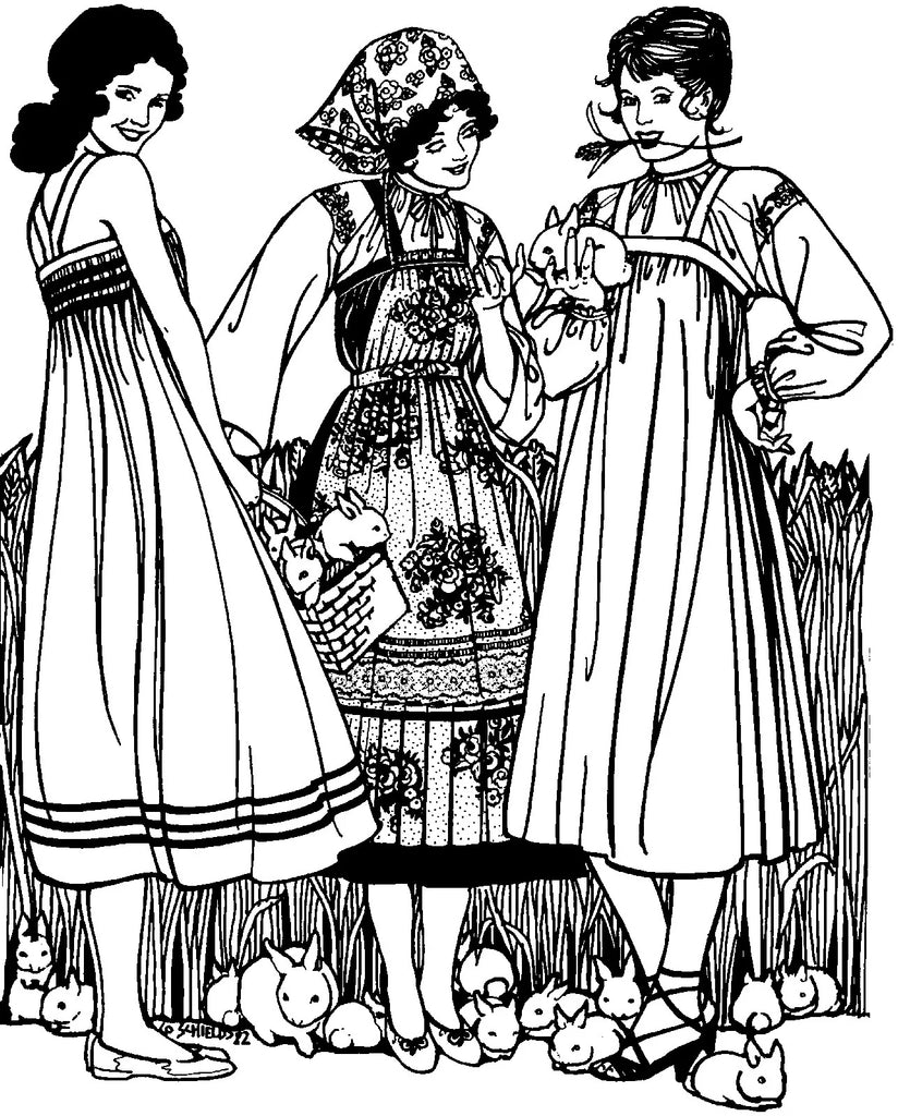 Folkwear - 128 Russian Settlers' Dress - PDF and Printed Pattern