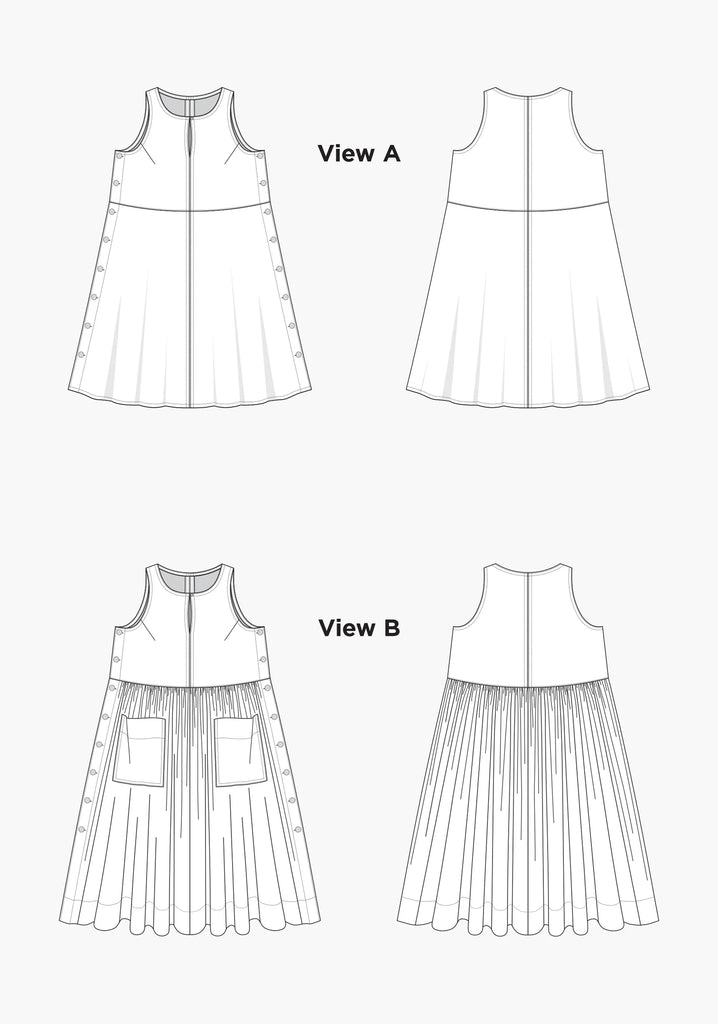 Grainline Studio - Austin Dress - Size 0-18 or 14-32