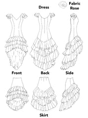 Folkwear - Flamenco Dress and Practice Skirt - 140