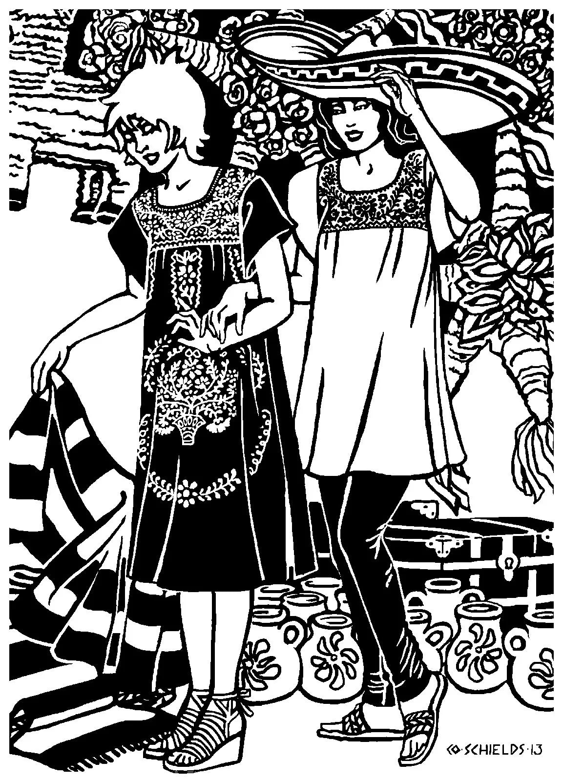 Folkwear - 142 Old Mexico Dress - PDF and Printed Pattern