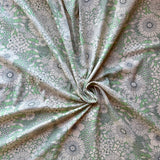 Deadstock - Double Gauze - Beige & Green Groovy Floral