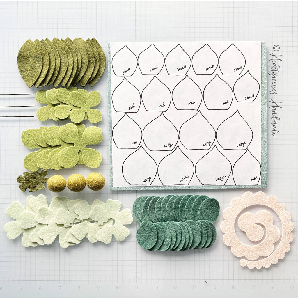 Heartgrooves Handmade - Felt Succulent Craft Kit