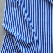 Deadstock - Woven Cotton Stripe - Blue & White