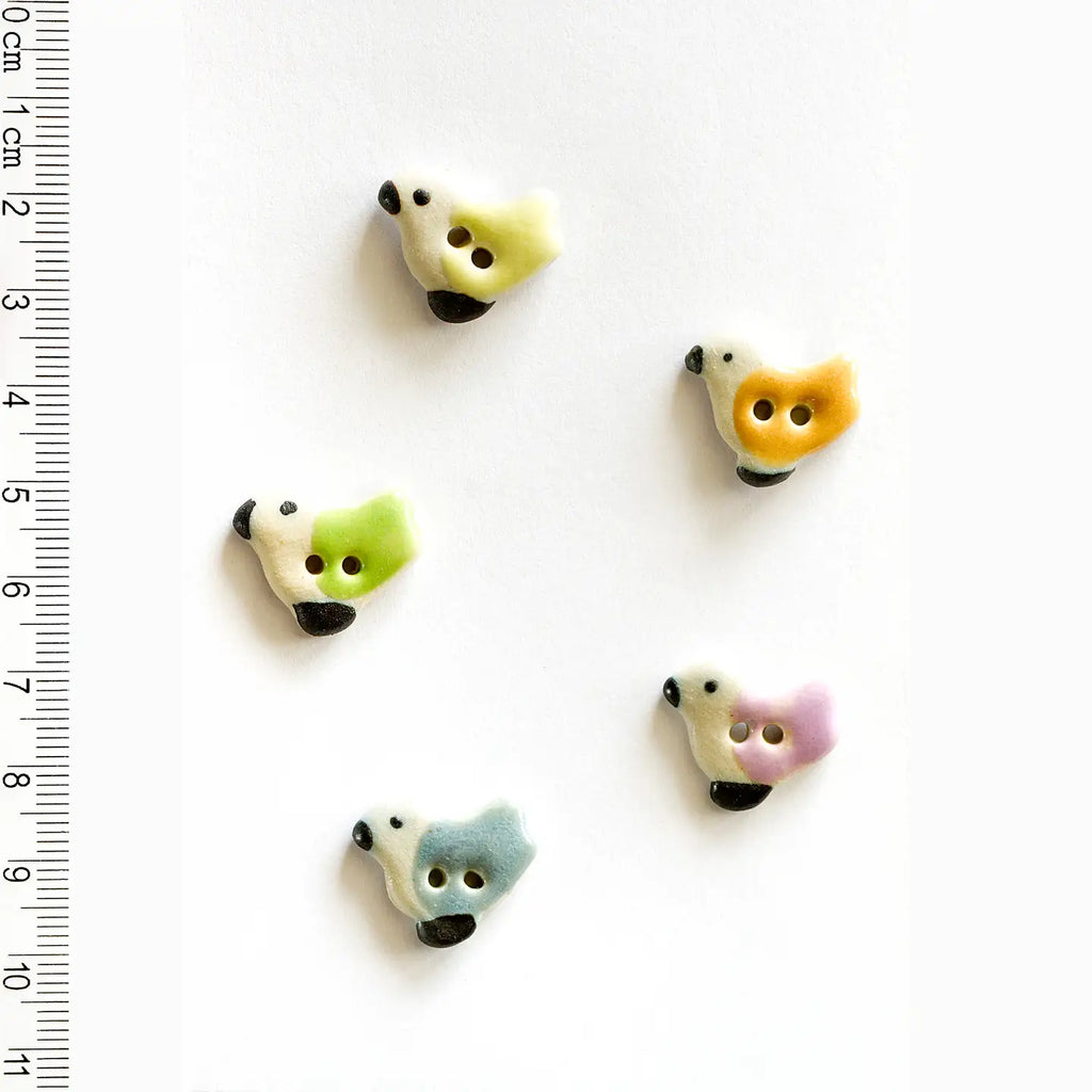 Ceramic Buttons - Birds