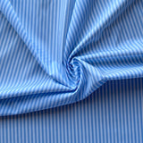 Deadstock - Woven Cotton Stripe - Baby Blue & White