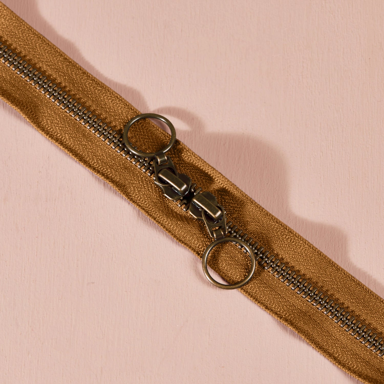 Atelier Brunette - Brass Double Zip Bag Zipper - 23.5 in/60 cm - Various Colors