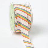 Cotton Ribbon - 3/4" - Vintage Rainbows
