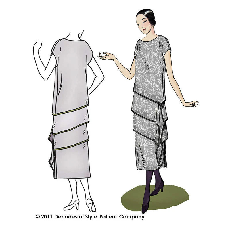 Decades of Style - #2004 1920s Tier-riffic Ensemble - PDF and Printed Pattern