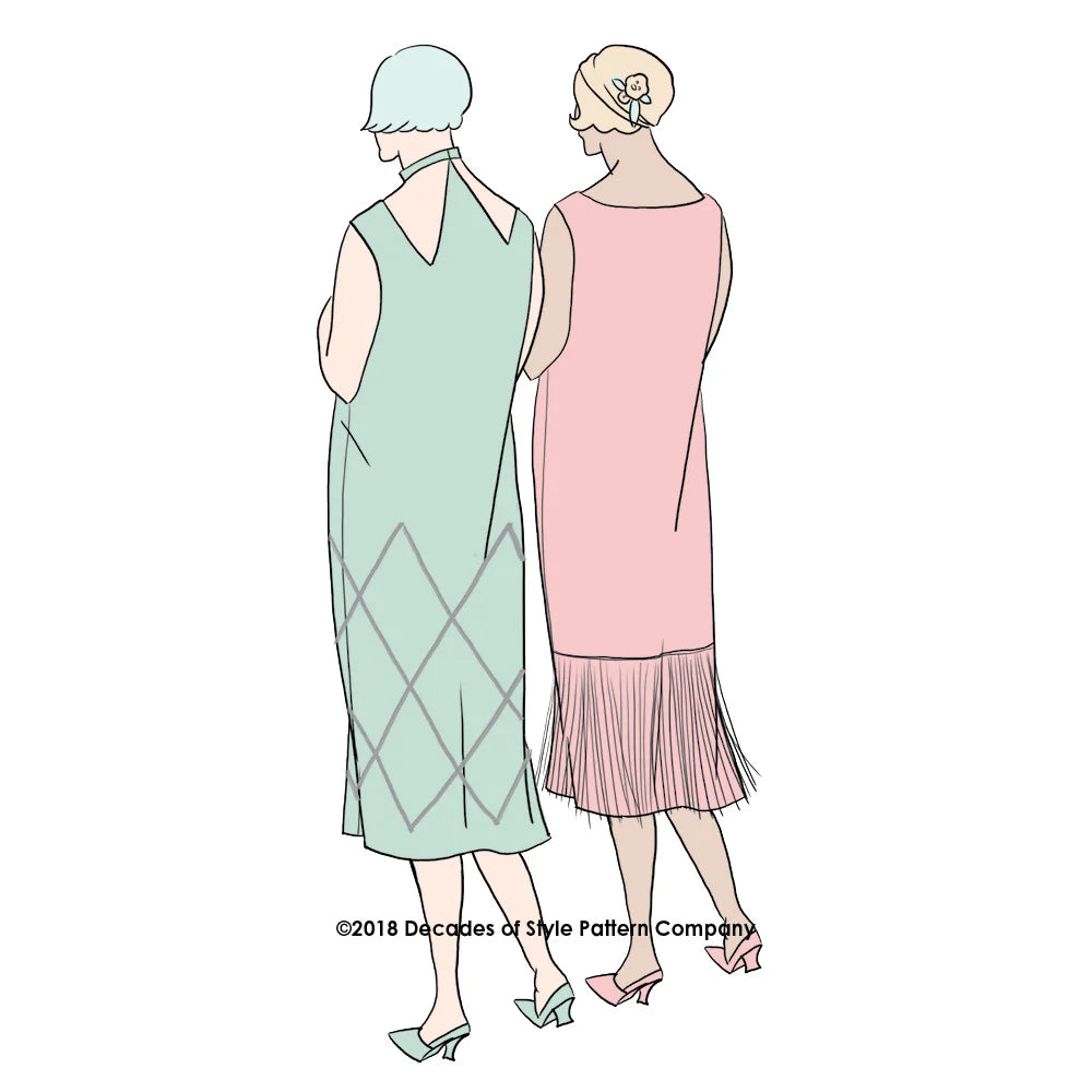 Decades of Style - #2008 1920s Fringe Dress - PDF and Printed Pattern