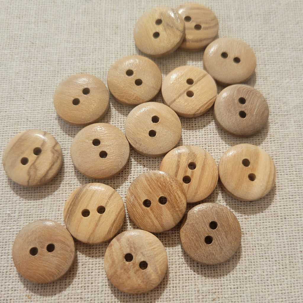 Wood Button - 15mm