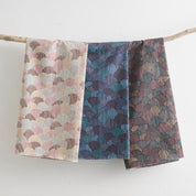Kokka - Cotton/Linen Sheeting - Pathway by Bookhou - Scallops - Navy