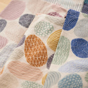 Kokka - Cotton/Linen Canvas - Pathway by Bookhou - Stones - Yellow