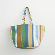 Kokka - Cotton Oxford - Dynamic Stripes - Green Multi