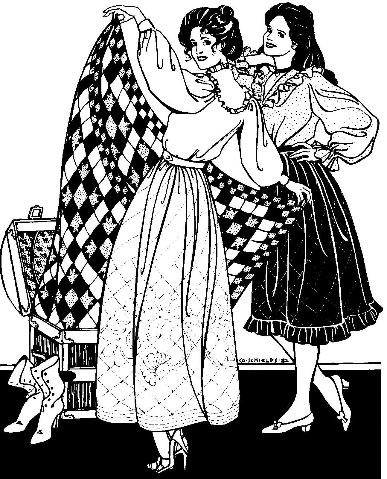 Folkwear - 206 Quilted Prairie Skirt - PDF and Printed Pattern