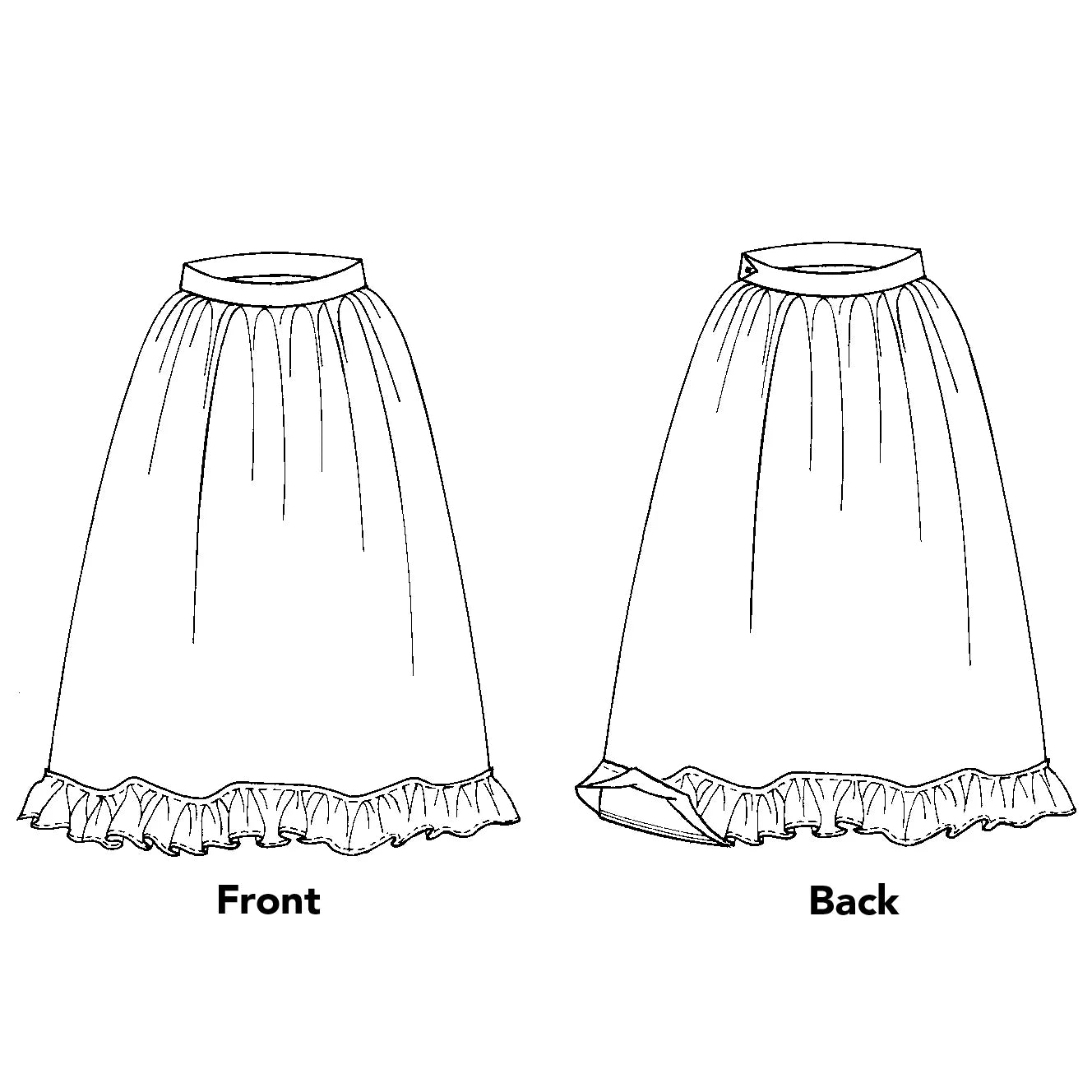 Folkwear - 206 Quilted Prairie Skirt - PDF and Printed Pattern