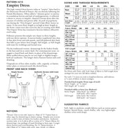 Folkwear - 215 Empire Dress - PDF and Printed Pattern