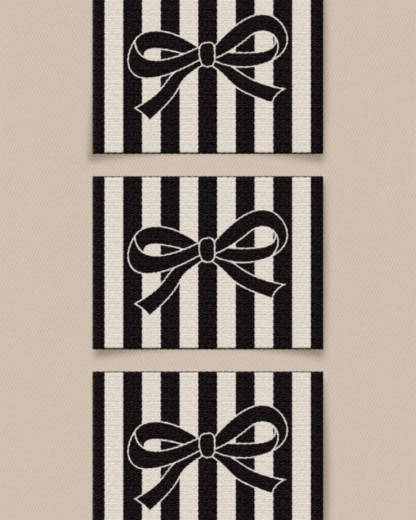 Matchy Matchy Sewing Club - Black Bow Large Woven Labels