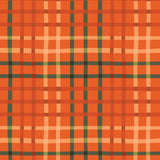Cloud 9 - Crimson and Evergreen - Wavy Fun Checks - Red