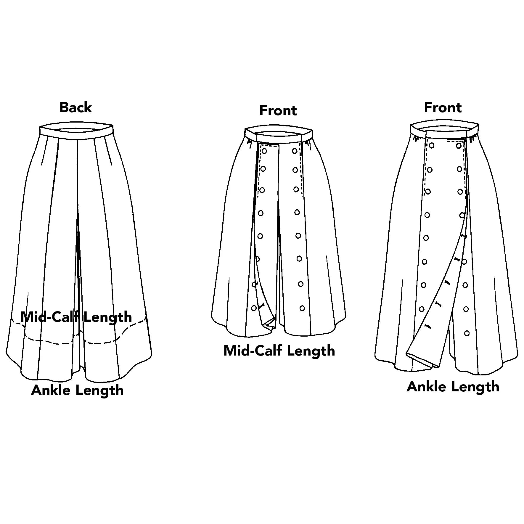 Folkwear - 231 Big Sky Riding Skirt - PDF and Printed Pattern