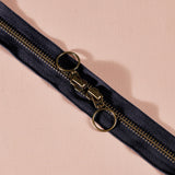 Atelier Brunette - Brass Double Zip Bag Zipper - 23.5 in/60 cm - Various Colors