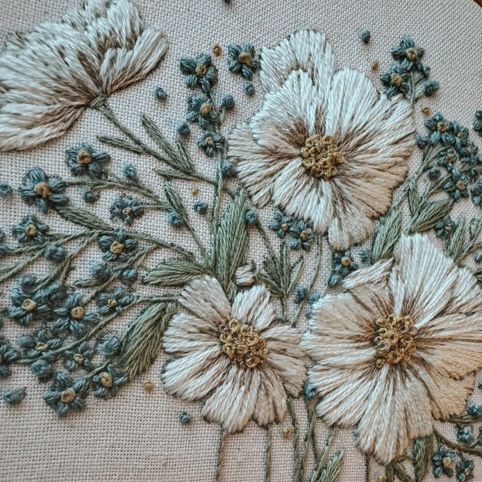 Harvest Goods Co. - Cosmos & Forget-Me-Nots Embroidery Kit