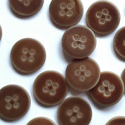 Textile Garden - Matte River Shell Button - 15mm -  Various Colors